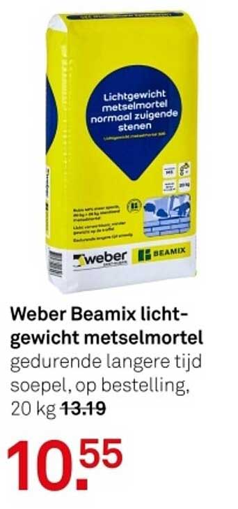 Weber Beamix lichtgewicht metselmortel