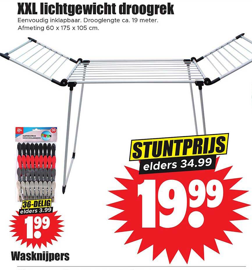 XXL lichtgewicht droogrek