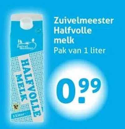 Zuivelmeester Halfvolle melk Pak van 1 liter