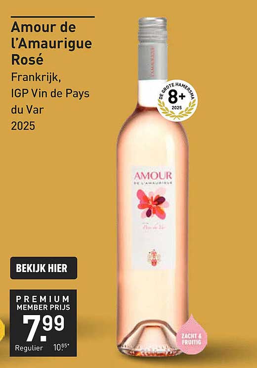Amour de l’Amaurique Rosé Frankrijk, IGP Vin de Pays du Var 2025