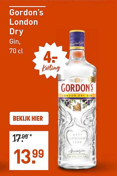 Gordon's London Dry Gin, 70 cl
