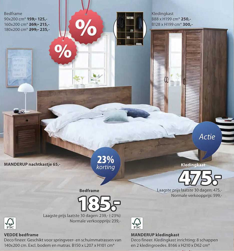 23% korting op het MANDERUP nachtkastje