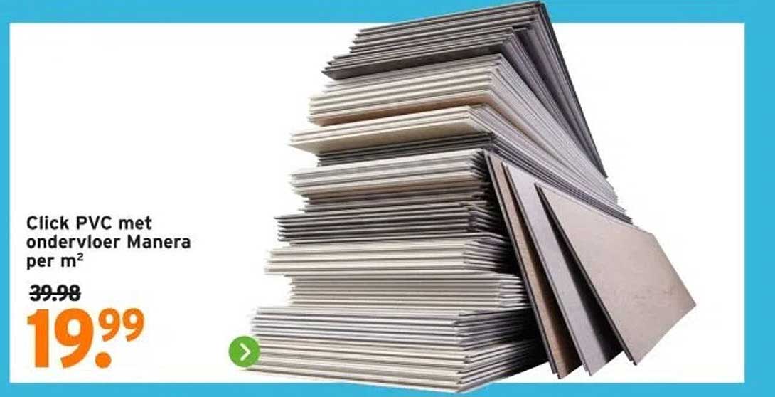 Click PVC met ondervloer Manera per m²