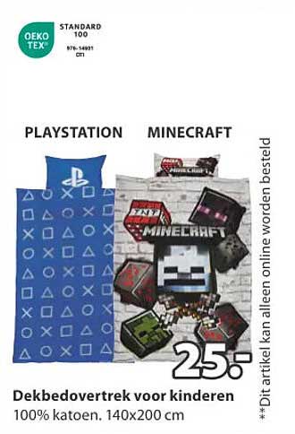 Dekbedovertrek voor kinderen - Minecraft