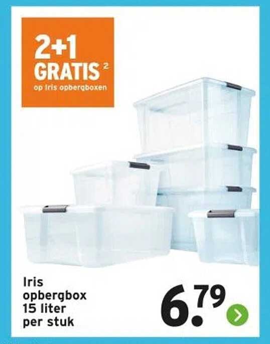 Iris opbergbox 15 liter per stuk