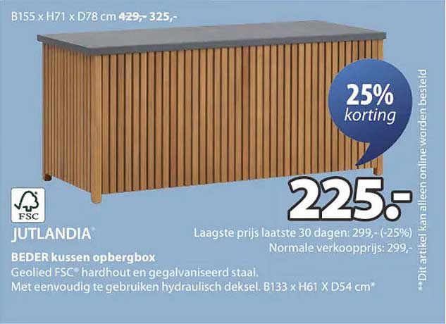 JUTLANDIA BEDER kussen opbergbox