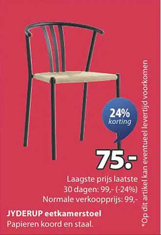 JYDERUP eettafelstoel