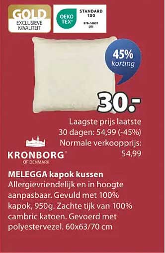MELEGGA kapok kussen