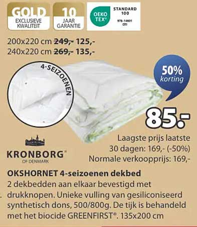 OKSHORNET 4-seizoenen dekbed