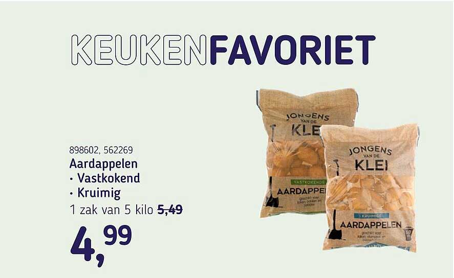 Aardappelen • Vastkokend • Kruimig