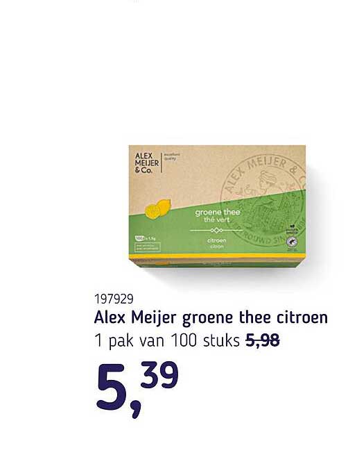 Alex Meijer groene thee citroen