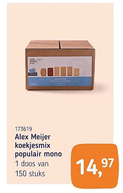 Alex Meijer koekjesmix populair mono 1 doos van 150 stuks