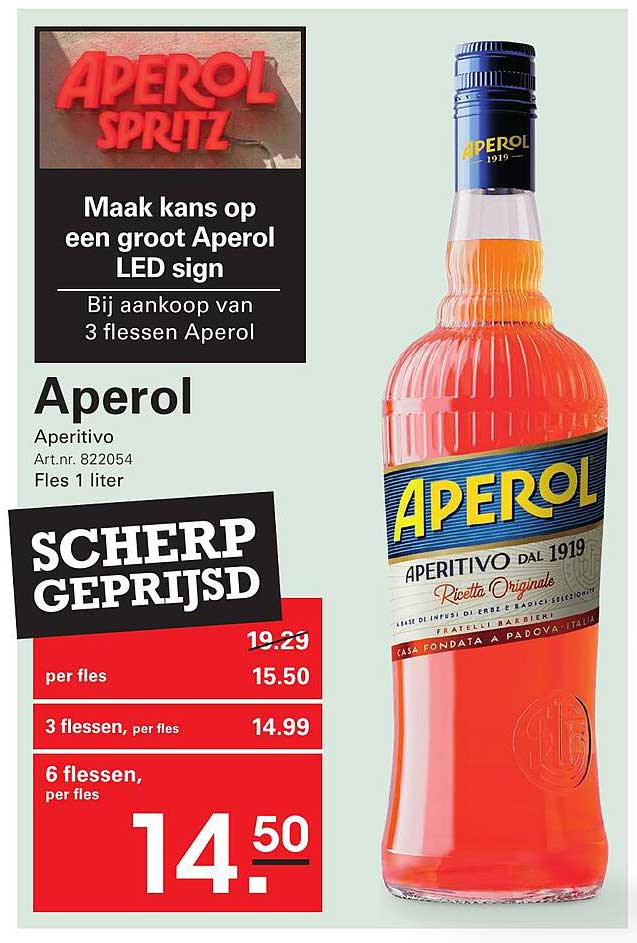 Aperol Aperitivo Fles 1 liter