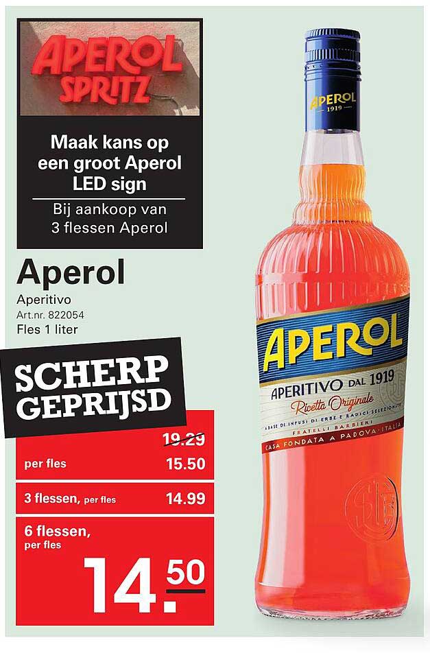 Aperol Aperitivo Fles 1 liter