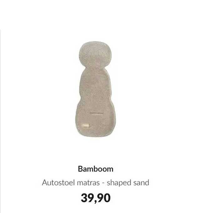 Bamboom Autostoel matras - shaped sand