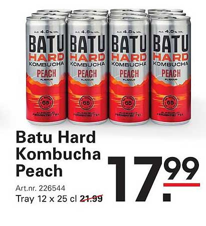 Batu Hard Kombucha Peach