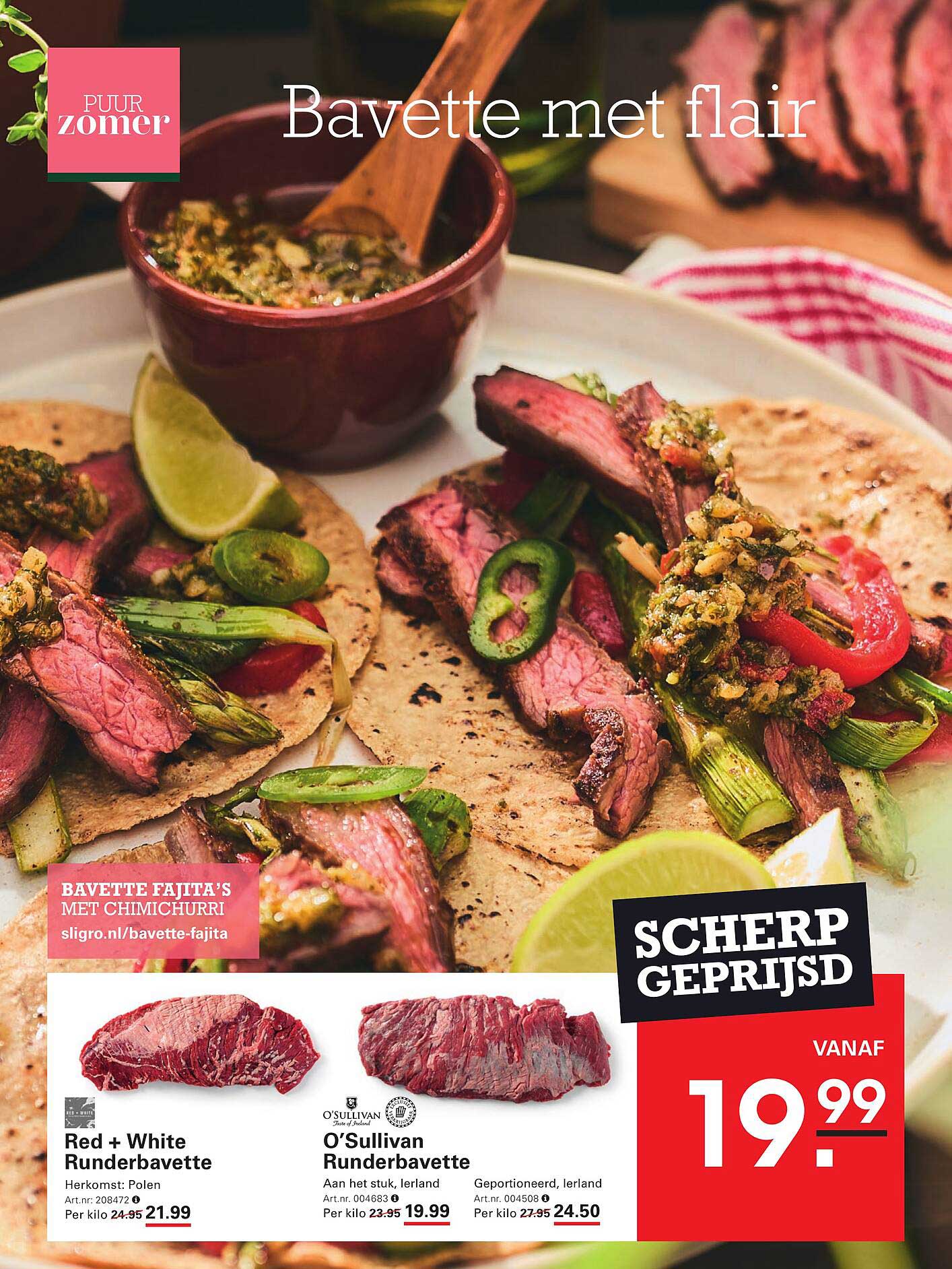 Bavette fajita’s met chimichurri