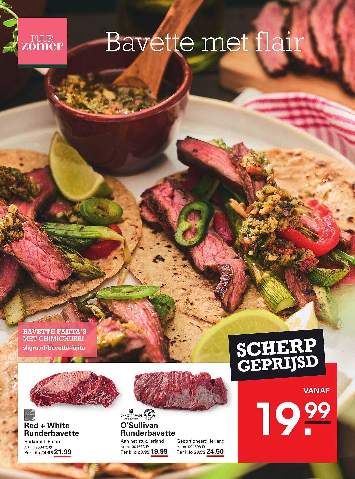 Bavette fajita’s met chimichurri