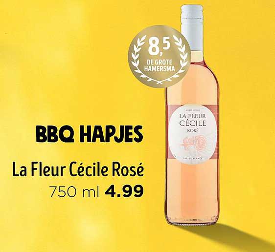 BBQ hapjes La Fleur Cécile Rosé 750 ml