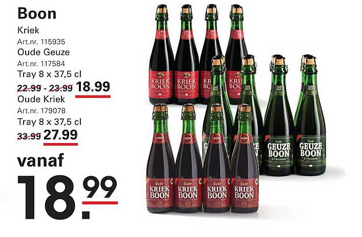 Boon Kriek Oude Geuze Tray 8 x 37,5 cl