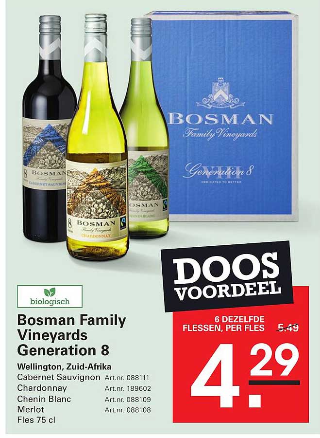 Bosman Family Vineyards Generation 8 DOOS VOORDEEL
