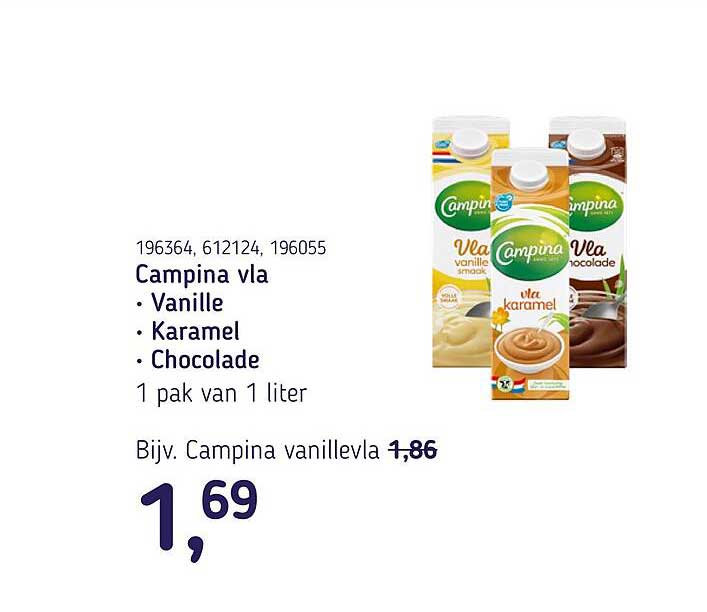 Campina vla - Vanille, Karamel, Chocolade