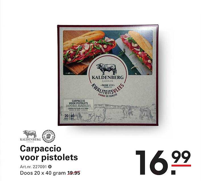 Carpaccio voor pistolets
