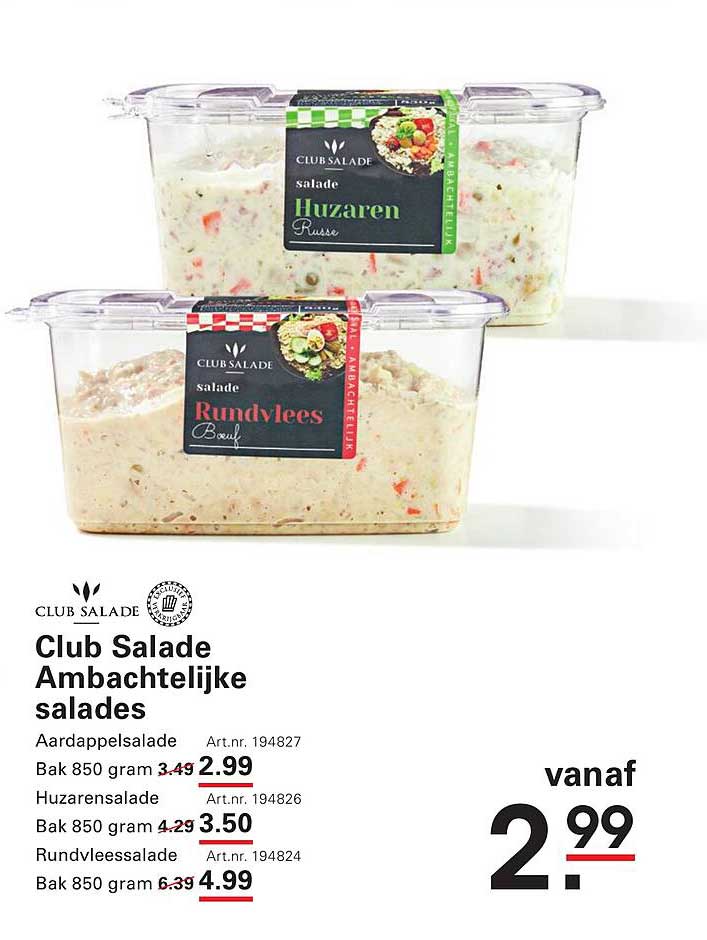 Club Salade Ambachtelijke salades