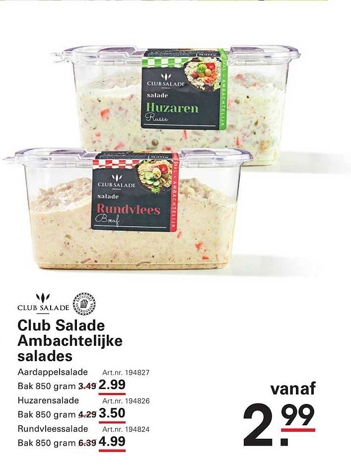 Club Salade Ambachtelijke salades