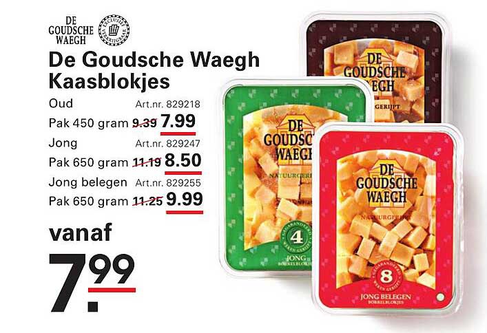 De Goudsche Waeg Kaasblokjes