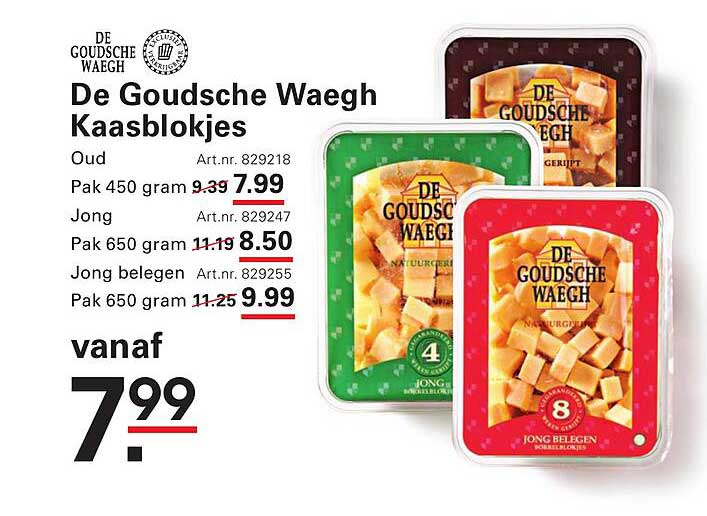De Goudsche Waegh Kaasblokjes