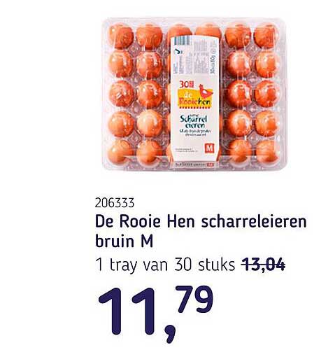 De Rooie Hen scharreleieren bruin M