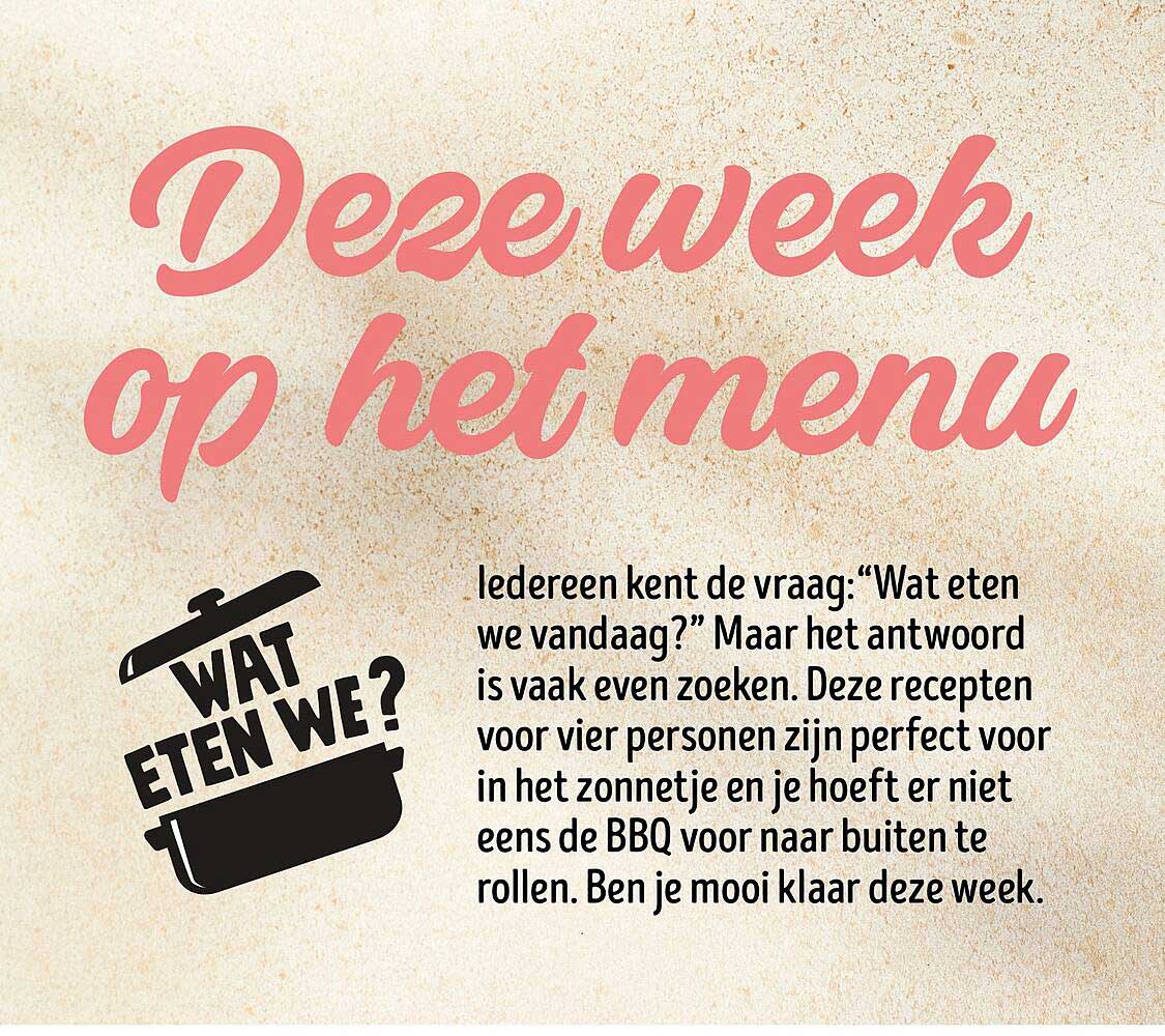 Deze week op het menu
