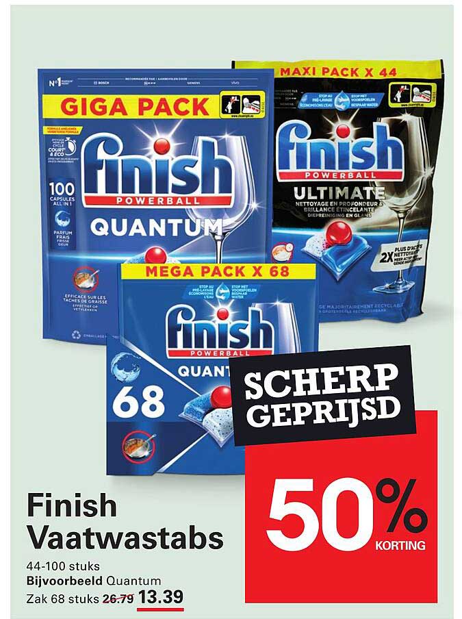 Finish Vaatwastabs 50% korting