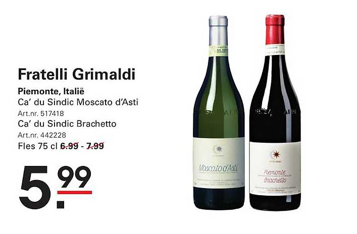 Fratelli Grimaldi Ca’ du Sindic Moscato d’Asti / Ca’ du Sindic Brachetto