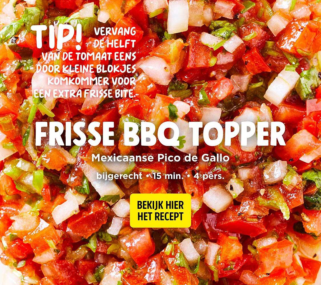 FRISSE BBQ TOPPER Mexicaanse Pico de Gallo