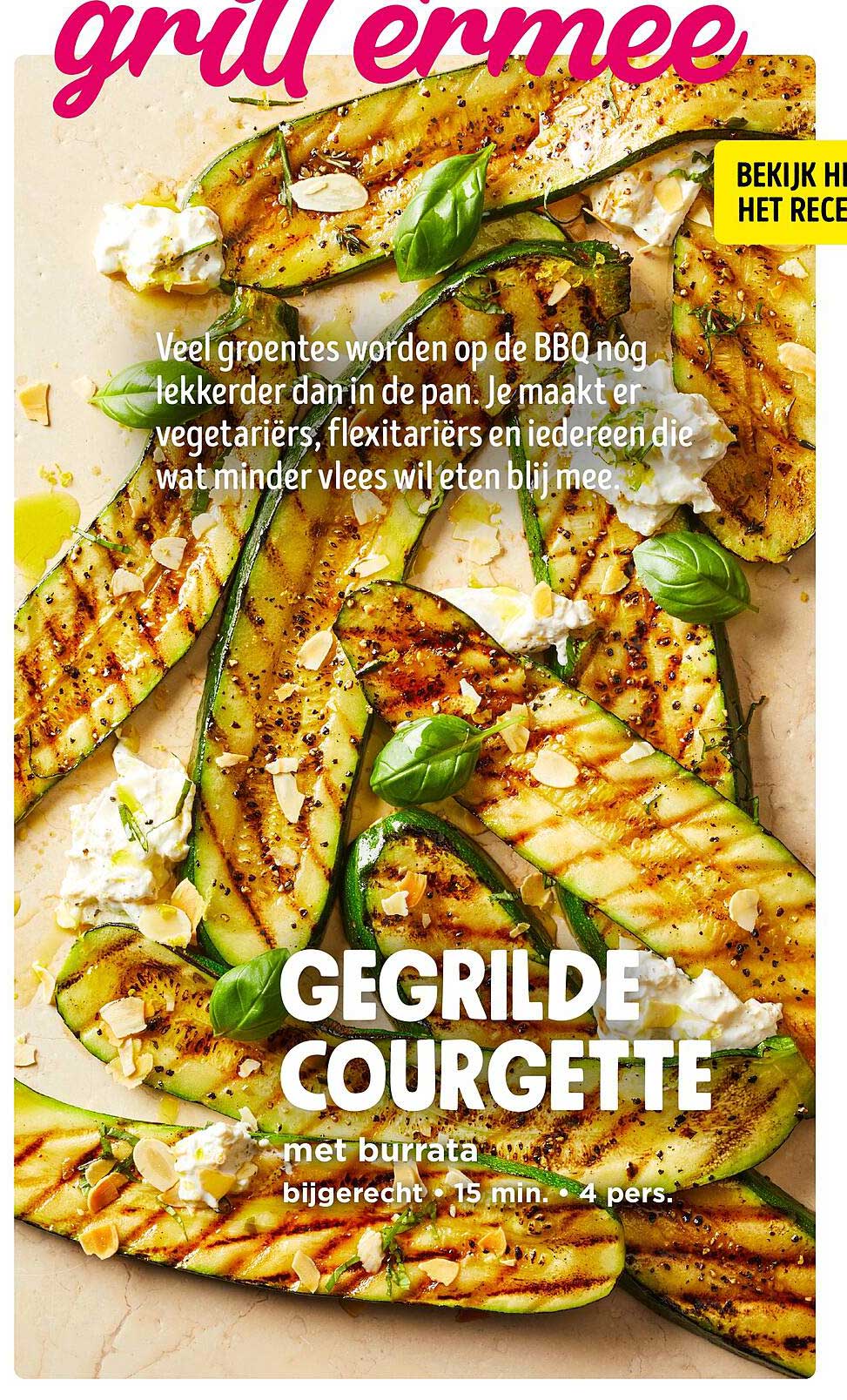 Gegrilde courgette met burrata
