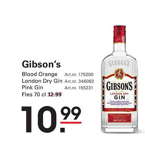Gibson’s Blood Orange London Dry Gin Pink Gin