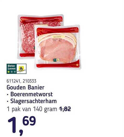 Gouden Banier - Boerenmetworst - Slagersachterham