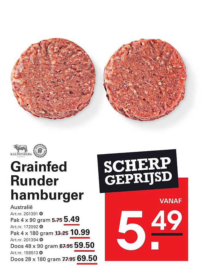 Grainfed Runder hamburger