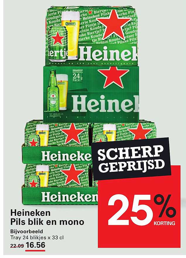 Heineken Pils blik en mono