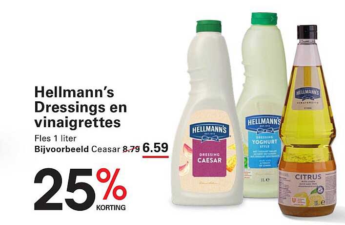 Hellmann’s Dressings en vinaigrettes 25% korting