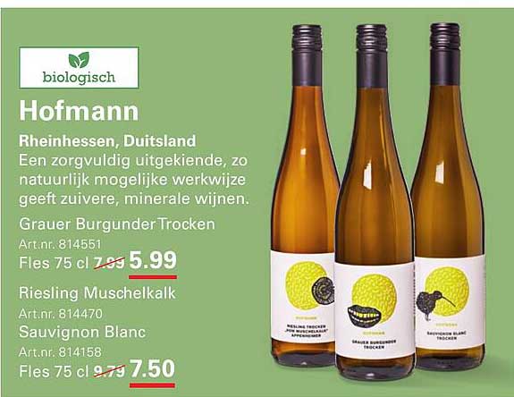 Hofmann Rheinhessen, Duitsland Grauer BurgunderTrocken
