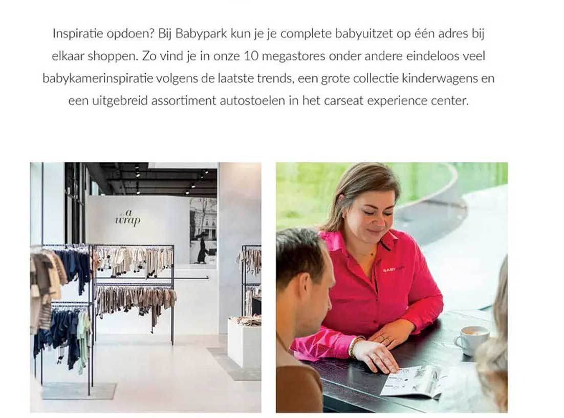 Inspiratie opdoen? Bij Babypark kun je je complete babyuitzet op één adres bij elkaar shoppen.