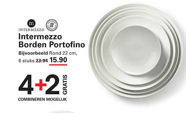 Intermezzo Borden Portofino 4+2 GRATIS COMBINEREN MOGELIJK