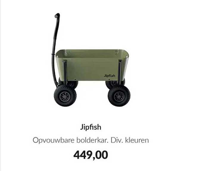 Jipfish Opvouwbare bolderkar. Div. kleuren