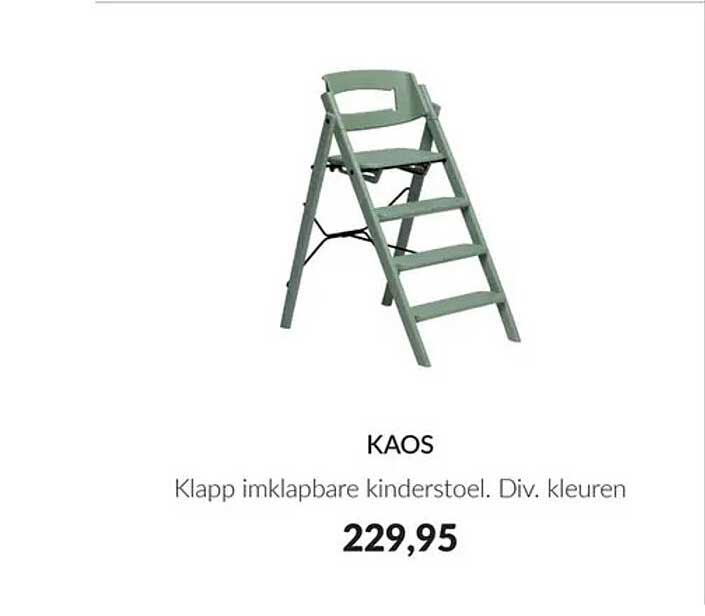 KAOS Klapp inklapbare kinderstoel. Div. kleuren