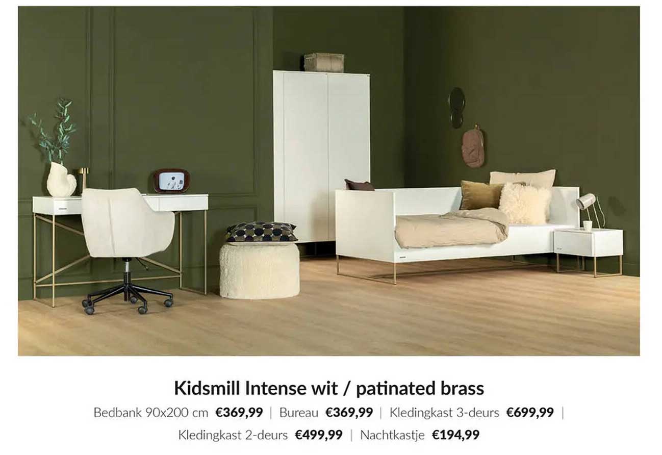 Kidsmill Intense wit / patinated brass