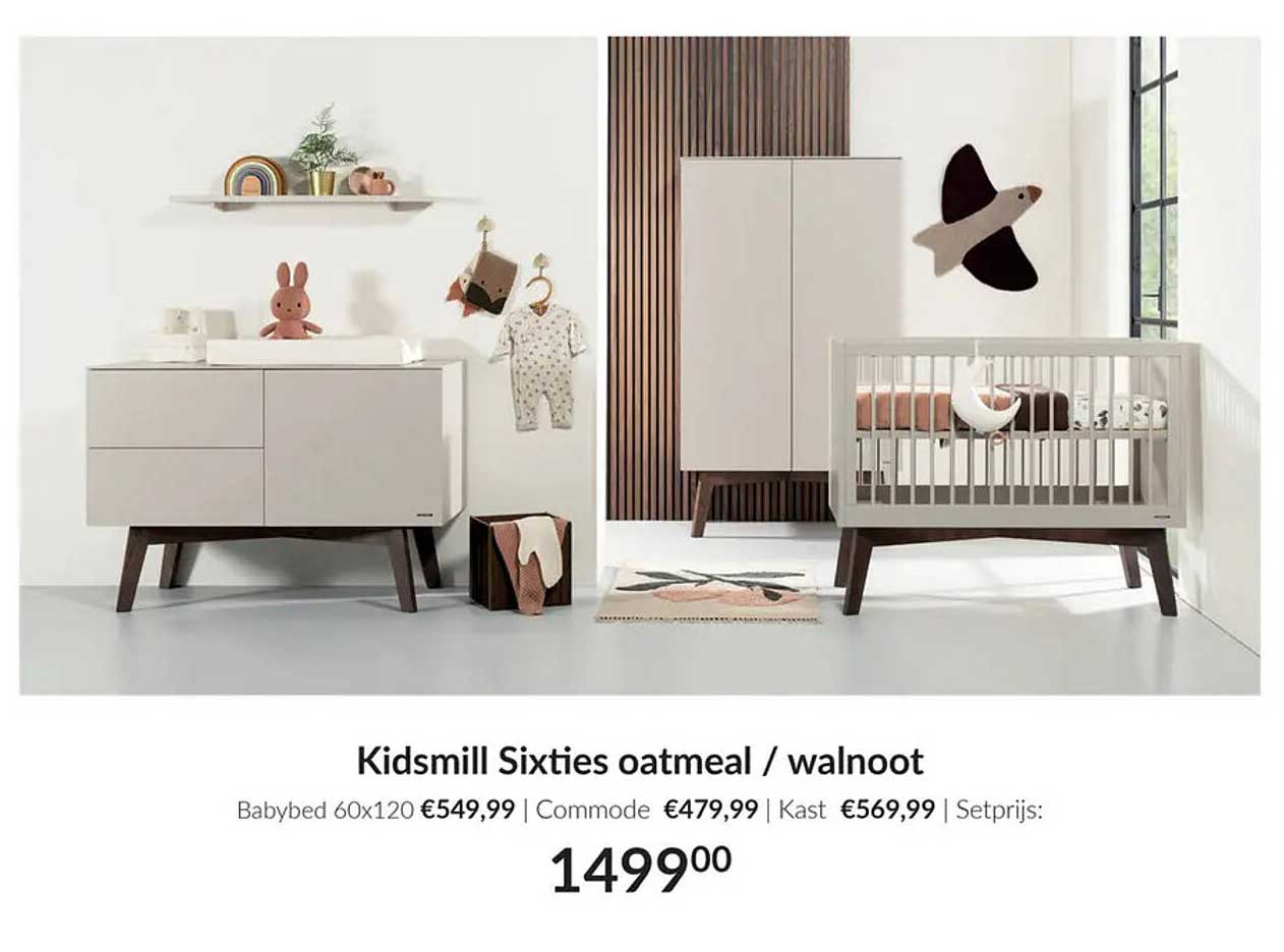 Kidsmill Sixties oatmeal / walnoot
