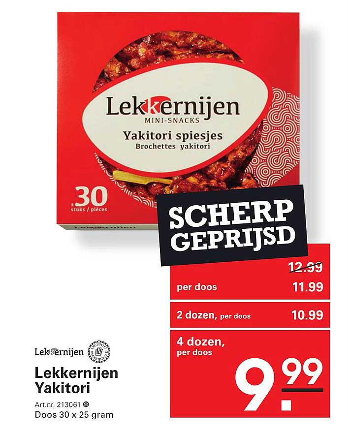 Lekkernijen Yakitori 2+2 gratis